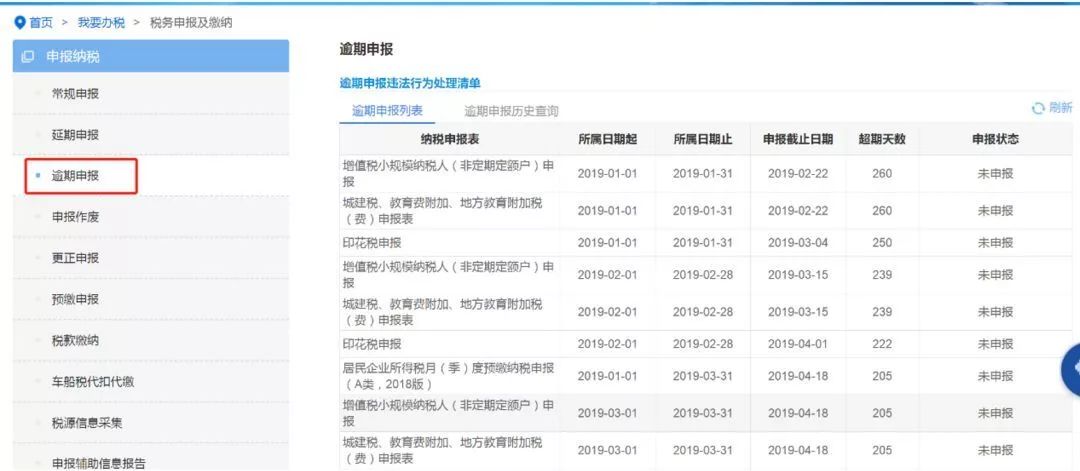 电子税务局逾期申报简易处罚流程及支付方式