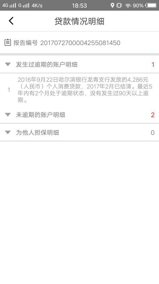 征信如果没有逾期会怎么显示信息