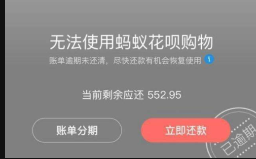 支付宝逾期协商解决还了一半，还能用吗？