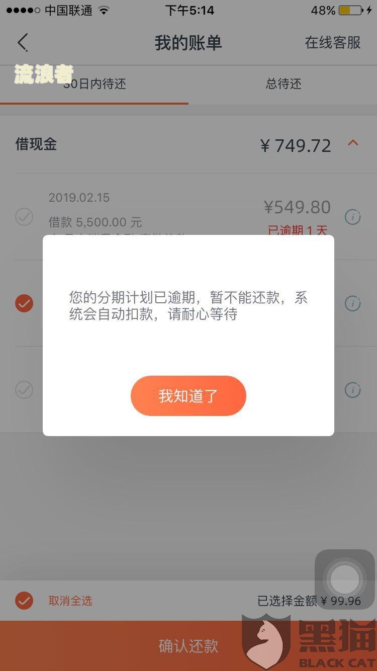 小花钱包扣款失败,下午手动还款居然显示逾期，如何处理？