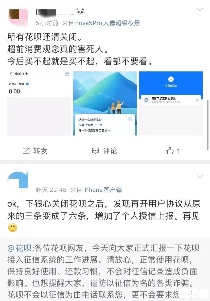 我的花呗逾期记录在苹果手机上为何会自动消失？
