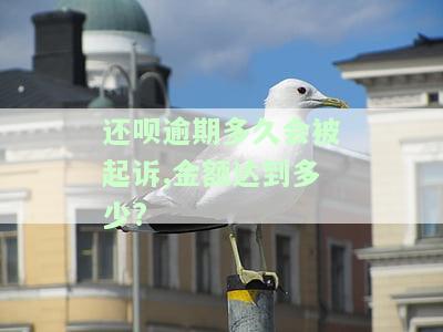 还呗逾期多久会被起诉,金额达到多少?