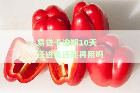 易贷卡逾期10天还进去还能再用吗