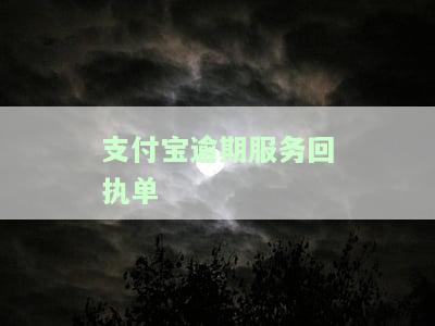 支付宝逾期服务回执单情况说明