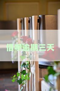 借呗逾期三天还进去还可以再借出来吗