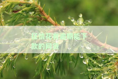 征信花有过逾期在什么平台能借款
