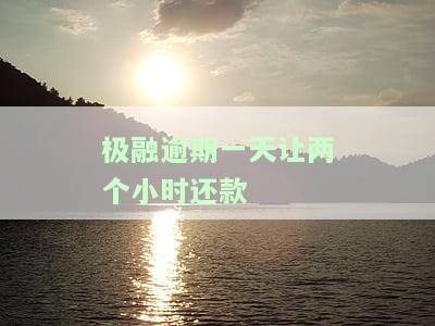 极融逾期一天让两个小时还款