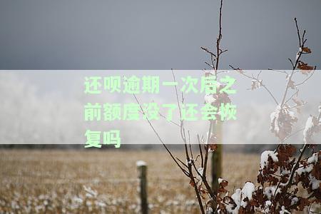 还呗逾期过一次之后为什么用不了了