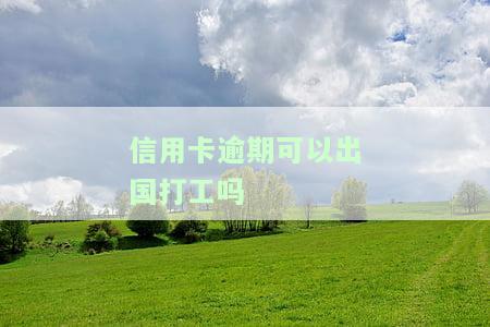 信用卡逾期可以出国打工吗