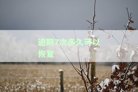 逾期7次有办法可以贷款吗，多久可以恢复？