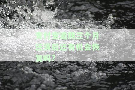 支付宝逾期三个月还款后还可以用吗？