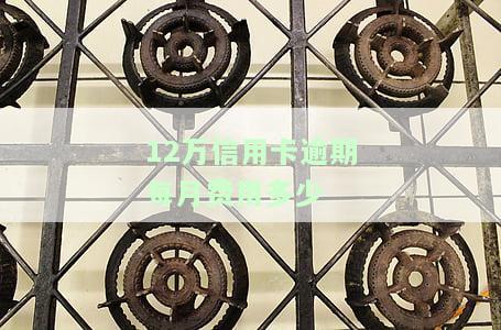 12万信用卡逾期每月费用多少