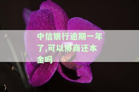 中信逾期一年，现在想分期还款还可以吗？如何处理？