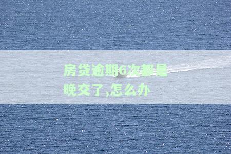 房贷不小心逾期六次了怎么办