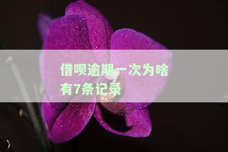 借呗逾期一次为啥有7条记录呢？