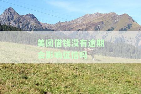 美团借钱没有逾期会影响征信吗怎么办理？