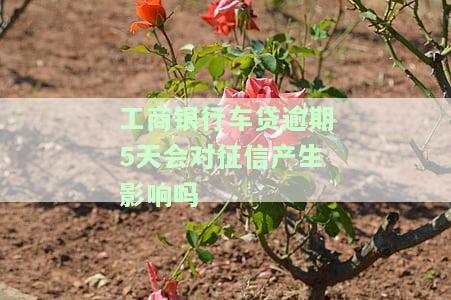 工商银行车贷逾期5天会对征信产生影响吗