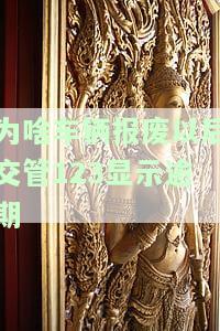 为啥车辆报废以后交管123显示逾期