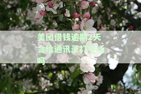 美团借钱逾期几天会给联系人打电话，逾期了没钱还怎么办？