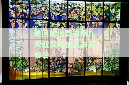 美团生活费逾期几天就发短信说去居委会