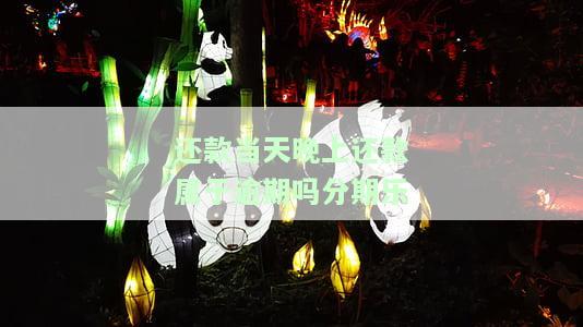 还款日当天分期还用还吗？