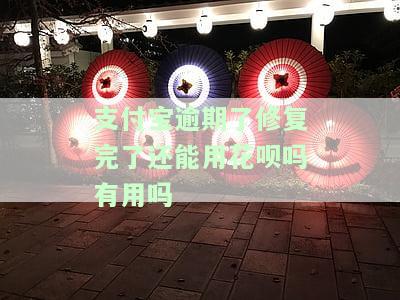 支付宝逾期了修复完了还能用花呗吗有用吗安全吗，支付宝逾期修复后还能再开通花呗吗，支付宝逾期修复后可以贷款吗，支付宝逾期修复了会上征信吗，支付宝逾期后修复了多久才能继续使用？