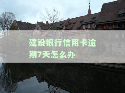 建设银行信用卡逾期7天怎么办