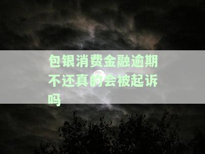 包银消费金融逾期不还会怎样处理及处罚