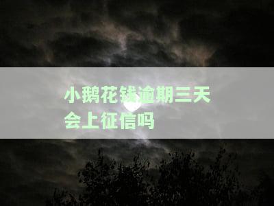 小鹅花钱逾期一天的影响及还款规定