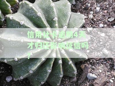 农村信用社信用卡逾期4天会有不良记录吗？怎么办？