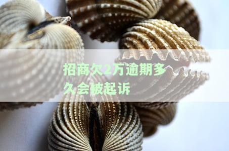 招商欠2万逾期多久会被起诉呢，怎么办？