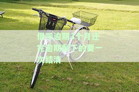 借呗逾期3个月还完逾期剩下的要一次结清吗，会影响征信吗，还能继续使用吗？