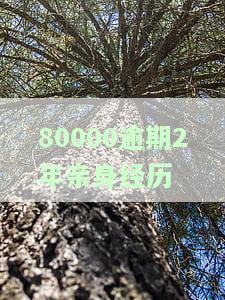 80000逾期2年亲身经历