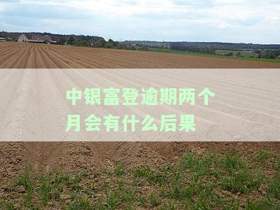 中银富登逾期两个月会有什么后果