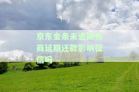 京东金条未逾期协商期还款影响征信吗及解决方法