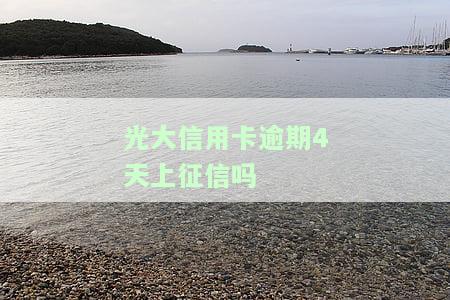 光大逾期四天，是否对个人征信有影响？