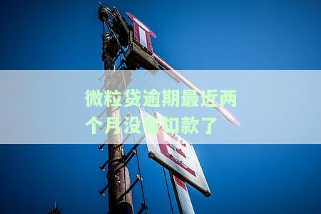 微粒贷逾期最近两个月没有扣款了怎么办？
