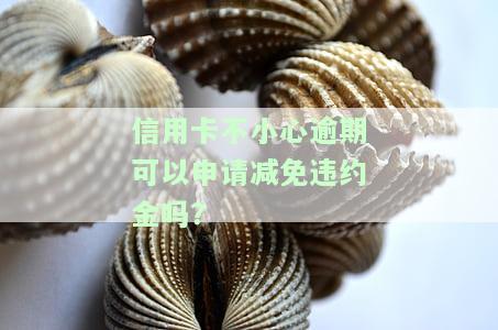 信用卡不小心逾期可以申请减免违约金吗？