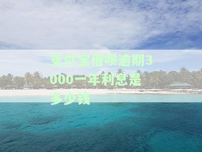支付宝借呗逾期3000一年利息是多少钱？