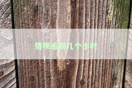 借呗逾期几个小时会上征信记录及影响