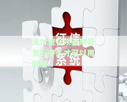 支付宝花呗逾期修复好多久才可以用额度