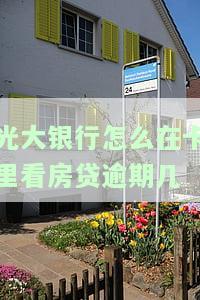 光大银行怎么在卡里看房贷逾期几