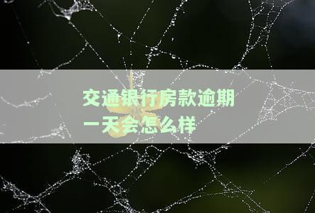 交通银行房款逾期一天会怎么样处理与征信影响