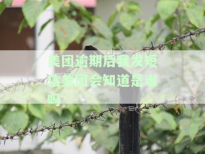 美团逾期后我发短信美团会知道是谁吗