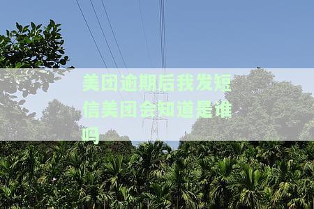美团逾期后我发短信美团会知道是谁吗