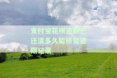 支付宝花呗逾期后还清了多久能恢复征信记录？