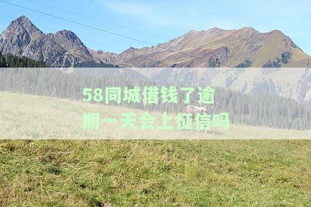 借钱了逾期一天会上征信吗