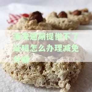 浦发逾期提供不了证明怎么办理减免分期