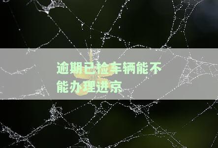 逾期能检车吗及处理方式
