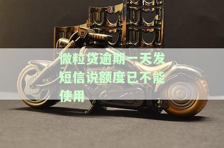 微粒贷逾期1天发信息说可借额度不能使用是什么意思